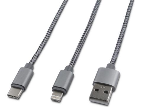 Trident charging cable for Apple & Android