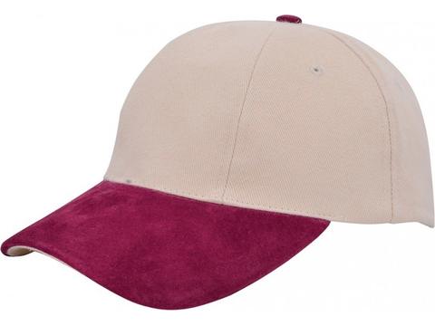 Turned Brushed Suede Cap