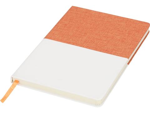 Two-tone A5 canvas notebook