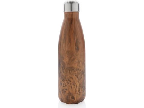 Vacuum insulated bottle with wood print - 500 ml