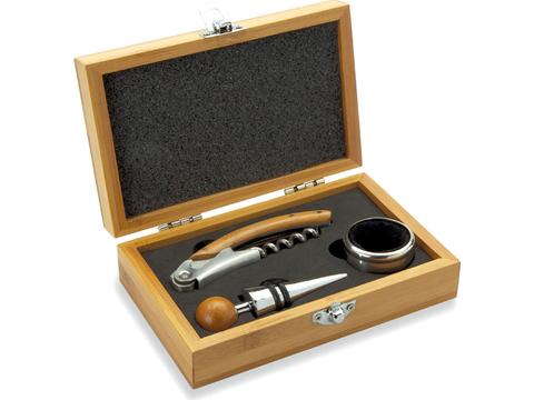 Wine set in bamboo box