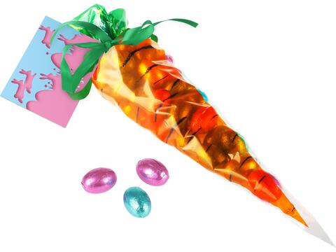 Carrot Cone Bag Filled with Candy