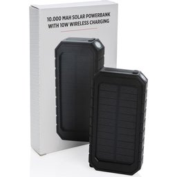 10.000 mAh Solar Powerbank met 10W draadloze oplader-verpakking