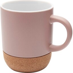 Billie 300 ml mok van keramiek met kurkdetails en matte afwerking