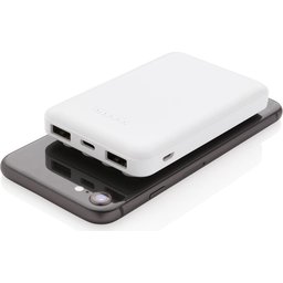 5.000 mAh draadloos opladen zakformaat powerbank-voorbeeld