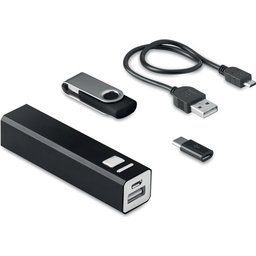 8 GB USB-stick met powerbank bedrukken
