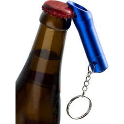 Aluminium sleutelhanger met zaklamp en flesopeners