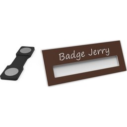 Badge Jerry-DarkBrown-74x30