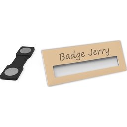 Badge Jerry-Taupe-74x30