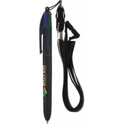 BIC 4 Colours balpen   lanyard bedrukt