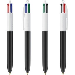 BIC 4 Colours balpen wit zwart