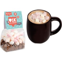 Blokzakje met kopkaartje – Warme chocolademelkmix