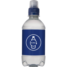 Bronwater RPET met sportdop -  330 ml - bedrukken