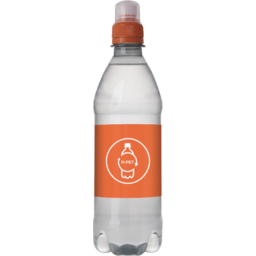 Bronwater RPET met sportdop - 500 ml - full colour