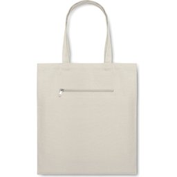 Canvas boodschappentas met rits