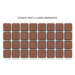 Chocoladetekst in gepersonaliseerde enveloppe - 32 letters