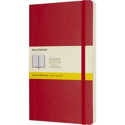 Classic Large soft cover notitieboek met ruitjes papier