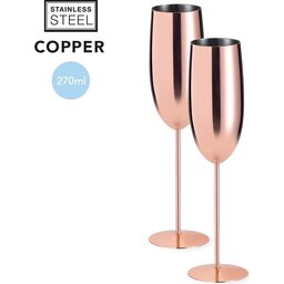 Copper RVS glazen - 270 ml