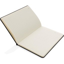 Deluxe hardcover PU A5 notitieboek met telefoon- en penhouder-open