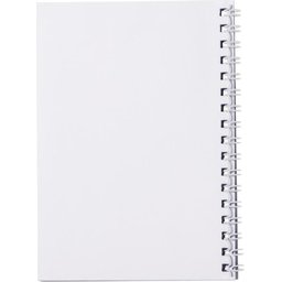 Desk-Mate® A6 wire-o notitieboek met PP-omslag  wit achterzijde