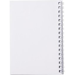 Desk-Mate® A6 wire-o notitieboek met PP-omslag  wit achterzijde