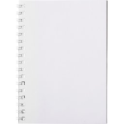 Desk-Mate® A6 wire-o notitieboek met PP-omslag wit voorzijde