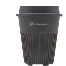Donkergrijs Circular&Co Returnable Cup with Lid 340 ml – Duurzaam, stijlvol en praktisch