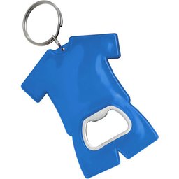 Fan sleutelhanger met flesopener blauw