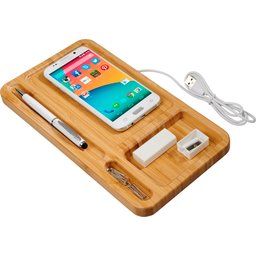 Frame wireless charging desk organizer