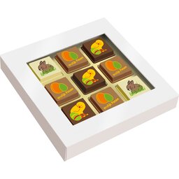 Geschenkdoosje met 9 Paas Pralines