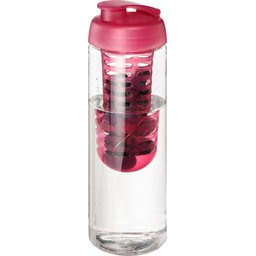 H2O Vibe 850 ml fles en infuser met kanteldeksel-roze