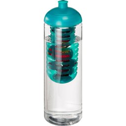 H2O Vibe 850 ml fles en infuser met koepeldeksel-aqua