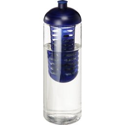 H2O Vibe 850 ml fles en infuser met koepeldeksel-blauw