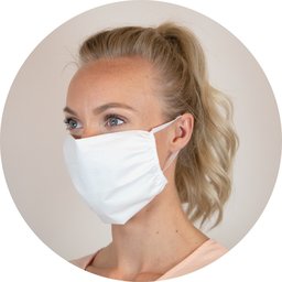 Herbruikbaar mondmasker uit katoen met ruimte voor filter bedrukken