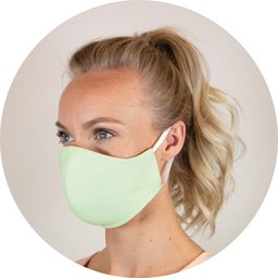 Herbruikbaar mondmasker uit medisch katoen met ruimte voor filter