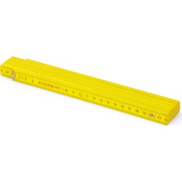 Houten vouwmeters Color - 2 meter geel