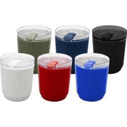 Hudson 180 ml dubbelwandige beker van gerecycled plastic