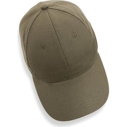 Impact 6 panel 280gr gerecycled katoenen cap met AWARE™ trac-bovenzijde