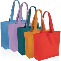 Impact Aware™ recycled canvas shopper met vakje 240gsm