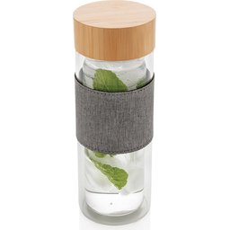 Impact dubbelwandige borosilicaat glazen drinkfles 