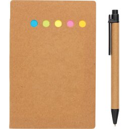 Kraft notitieboekje A6 met pen-recht