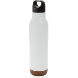 Lekvrije isoleer fles met kurk - 650 ml-wit