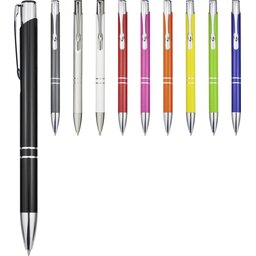Moneta balpen van gerecycled aluminium (blauwe inkt)