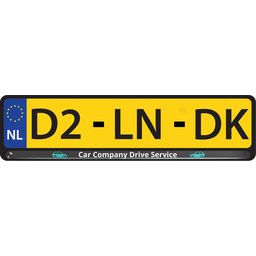 Nummerplaat doming sticker