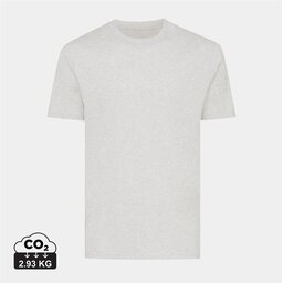 Ongeverfd lichtgrijs Iqoniq Sierra lichtgewicht gerecycled katoen t-shirt