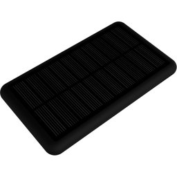 P29 5000 mAh powerbank solar met oplichtend logo-zonnezijde