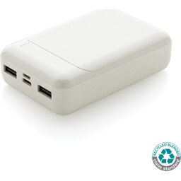 RCS standaard recycled plastic 10.000 mAh powerbank