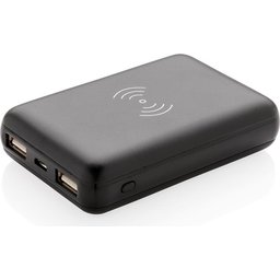 5.000 mah zakformat powerbank met 5W draadloze oplader