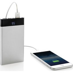 Platte powerbank met digitaal scherm - 6000 mAh