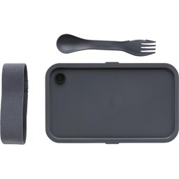 PP Lunchbox met Spork-antraciet uiteengezet